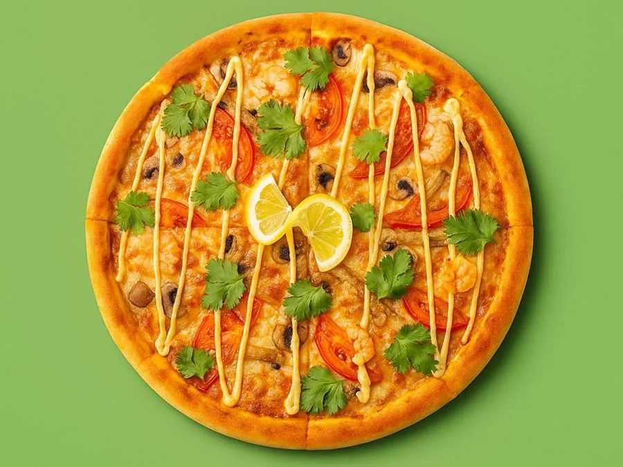 Пицца Том ям с морепродуктами