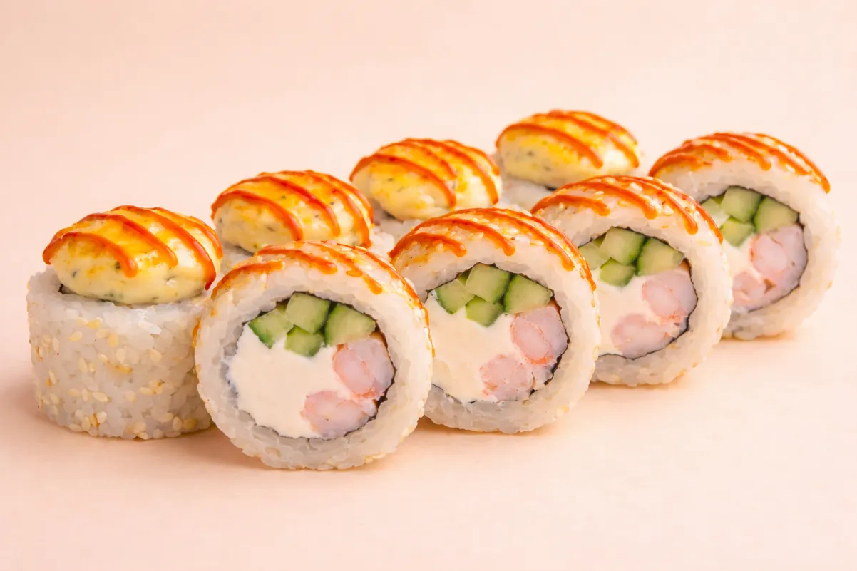 Запеченный Кумэ с креветкой